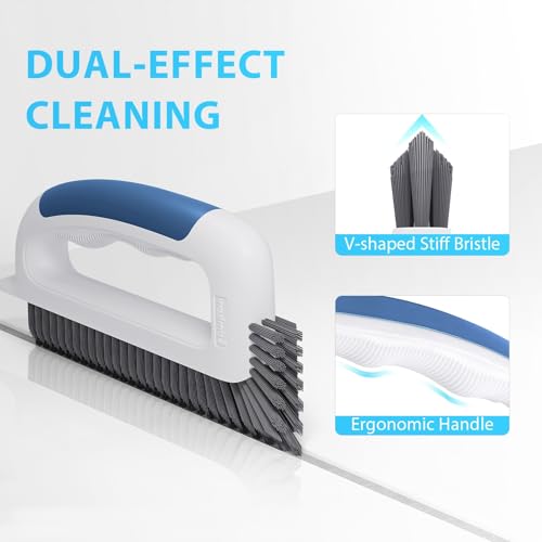 Lumkew Grout Cleaner Brush for Cleaning Floors Tile Scrub, Blue,1 Pcs - color: Blue