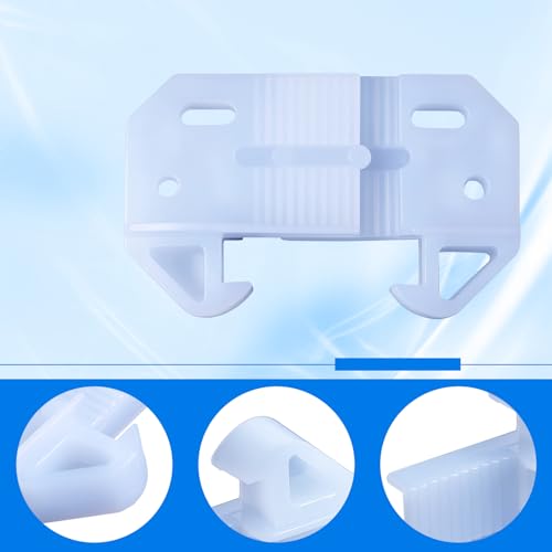 AceOrbit 10 Pack Drawer Guides White Plastic Adjustable 1-1/2" Brackets