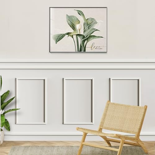 Melkus Peel and Stick Wall Molding Kit, 3 Sets 16"x24" Precut Wainscoting Panels, Self Adhesive Molding Trims for Interior Wall Décor - size: 3 Set/16"x24"