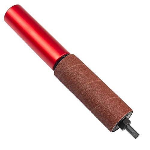 Portable Spindle Sander Hand-Held Rubber Sanding Drum for Drill 4-1/2" x 1-1/2" and 4-1/2" x 1" Hand Drum Sander (Red) - color: Red