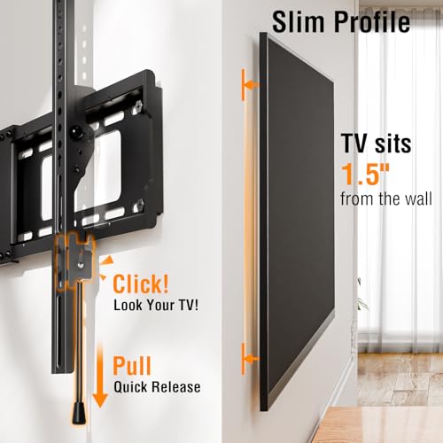 Tilting TV Wall Mount Heavy Duty for Most 37-85 Inch TVs Up to 132 lbs - size: TV 37-85", Low Profile