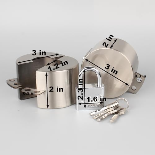 Door Knob Lockout Device with Padlock,Stainless Steel - color: Stainless Steel
