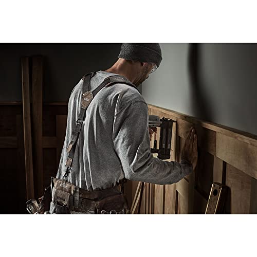 DEWALT Leather Tool Belt Suspenders, Y Back Design Adjustable, Heavy Duty Construction (DWST550116)