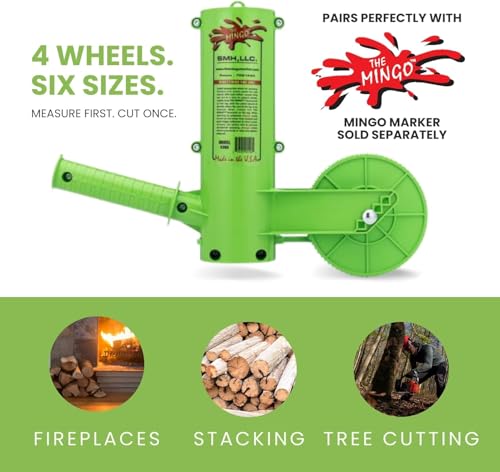 The Mingo Marker 24 inch Firewood Marking Wheel -Chainsaw Firewood Measuring Tool Marking 6,12, and 24 inches - Measuring Marker - Mingo Marker Firewood Cutting Tools - Firewood Logging Tools - size: 6-12-24 inch