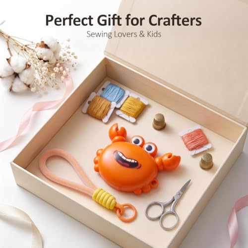 Orange Crab Fashion Measuring Tape 79", Sewing Gifts w/Keychain - color: A4-Orange Crab