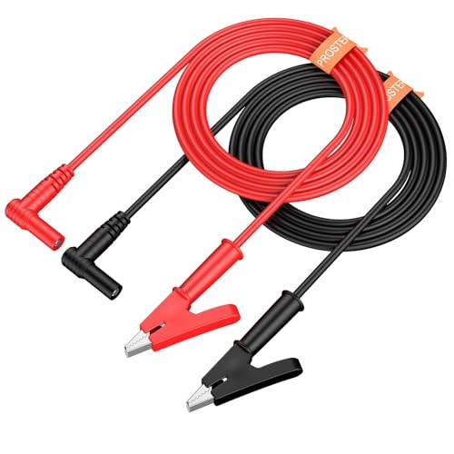 Proster 4mm Banana to Alligator Clip - 15A 1000V Test Lead 1m Pure Copper