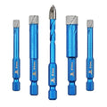 Diamond Drill Bit - BRSCHNITT 1/4 1/4 5/16 3/8 inch Masonry Drill Bits Set for Porcelain Tile Ceramic Stone Granite Marble,Hex Shank Diamond Hole Saw Drill Bit(5pcs/Pack). - size: 6/6/8/10mm+6mm