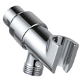 OFFO Shower Head Holder All Metal for Handheld Shower Head, Adjustable Shower Arm Mount with Solid Brass Pivot Ball, 1/2 in IPS Female Inlet and Male Outlet, Chrome - color: Chrome