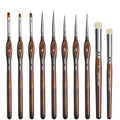 Detail Paint Brushes Dry Brushes, Golden Maple 10PC Flat Miniature Dry Paint Brushes Fine Detail Paint Brush Set for Acrylic, Oil, Watercolor & Figurine - style: 10GT