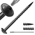 Pocket Hole Screws #8 x 2 Inch (250Pcs) 2lb. Carbon Steel, Black, Washer Head, Coarse Thread, Square Drive,150MM Drive Bit Included - color: Black, size: #8 x 2"