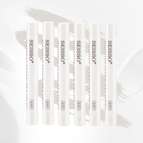 SEISSO Furniture Repair Crayon, 6 Pcs - Wood Filler Sticks, Scratch Repair Wax, Furniture Marking Repair - Scratch, Cracks, Hole, Table, Wood Floor, Guitar, Covering, Instrument Fill Sticks-White - color: White 6pcs