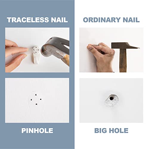 50 PCS Picture Hangers Hanging Kit, Heavy Duty Hooks Without Drilling - style: Standard
