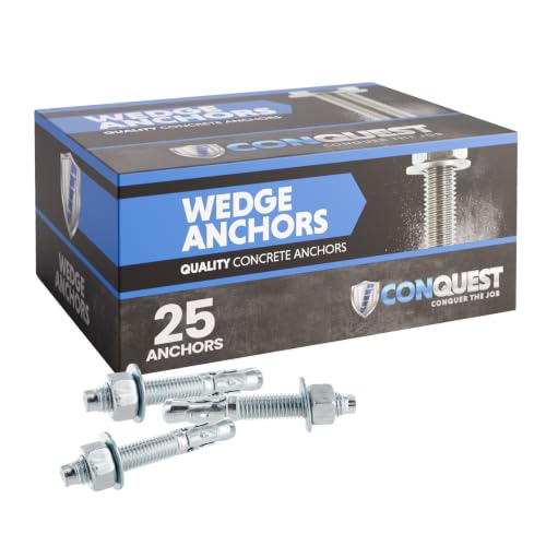 Conquest 304 Stainless Steel Wedge Anchors for Concrete 5/8” x 4-1/2” - size: 5/8" x 4-1/2"