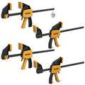 6" Mini Bar Clamps for Woodworking, 4-Piece One-Handed F Clamp/Spreader, 75LBS Load Limit Wood Clamp, Quick Release Grip Clamps for Table Wood Working, Light-duty Tools - style: 4-Piece 75lbs