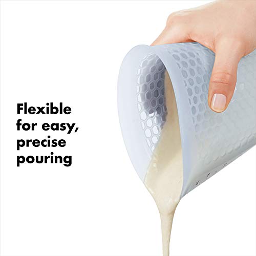 OXO Good Grips 2-Cup Squeeze & Pour Silicone Measuring Cup with Stay-Cool Pattern - size: 2 Cup, style: Cup
