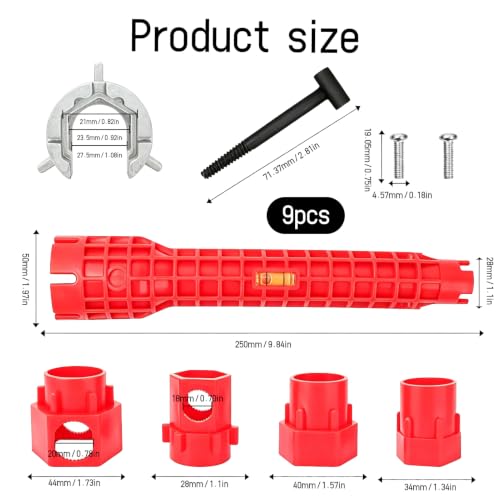 14-In-1 Multi-Functional Sink Wrench,Under Sink Wrench Faucet Tool,Faucet Wrench,Anti-Slip Faucet Wrench Tool,For Sink, Bathroom & Kitchen Plumbing, Faucet Installation, Plumbing Repair Kit