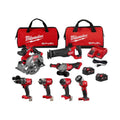 Milwaukee M18 FUEL 18-Volt Lithium-Ion Brushless Cordless Combo Kit with Two 5.0 Ah Batteries, 1 Charger, 2 Tool Bags (7-Tool)