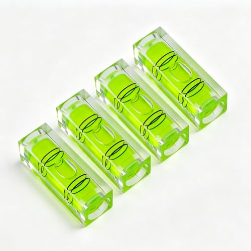 High precision mini bubble, double line small level bubble, three line flat ball household level ruler can be turned 180 degrees (Non-magnetic, 29 * 10 * 10mm（4PCS)) - size: 29*10*10mm（4PCS)