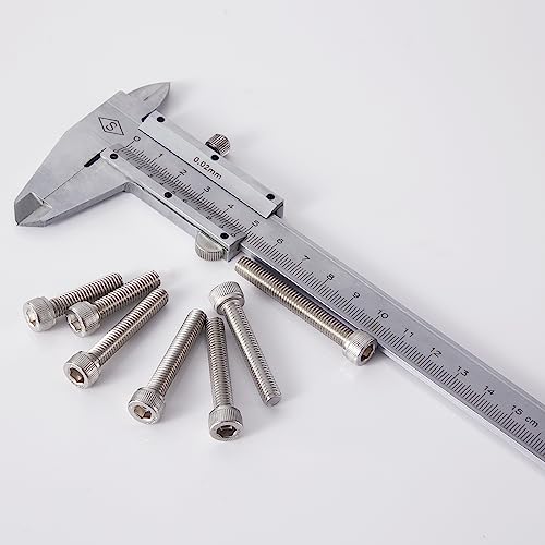M6 x 40mm 45mm 50mm 55mm 60mm Socket Head Cap Screws Bolts, Stainless Steel 304, Metric Allen Hex Drive, Bright Finish, Fully Threaded, Assortment Kit 25PCS - size: Socket M6x40-60 mm