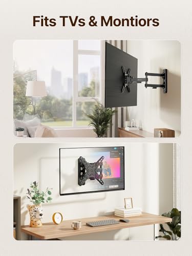 monTEK Full Motion Small TV Wall Mount for 13-43 Inch TVs up to 44 lb - size: 13"-43" Full Motion