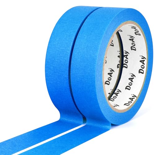 2 Pack Blue Painters Tape - Masking Tape 1 Inch Wide - Multi-Surface, Smart Adhesion, Indoor & Outdoor - 180FT Total - Paint Tape for DIY, Labeling, Art, Car, General Purpose (#3910) - color: Blue