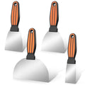 Fishark Putty Knife Set, 2/3/4/6in Stainless Steel Spackle Knives, 4Pcs - color: 2" 3" 4" 6"