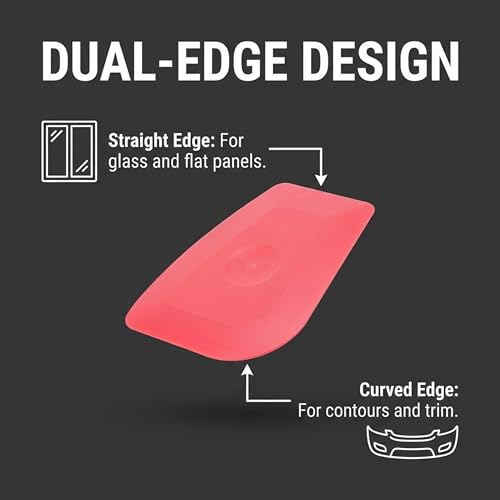 HI-TECH PB200 Plastic Scraper Tool – Decal, Sticker, Label Remover for Cars & Home Use – 3X Larger Ergonomic Design – Residue-Free Cleaning (12 Pack)