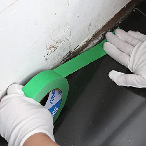 Green Painters Tape,0.7" x 60 Yards x 3 Rolls (180 Yards Total) - - color: Green, size: 0.7", 60 yards