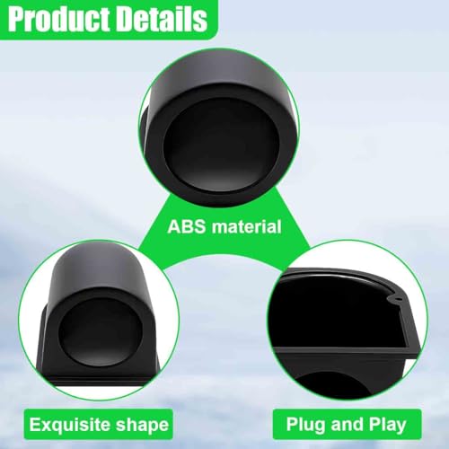 Universal Black 2" 52mm Single Hole Gauge Dashboard Pod - size: 1Mount
