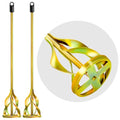 2-Pack Paint Mixer for Drill, Upgraded 4-Blade 2.76" Helix Mixing Paddle Rust-Proof Paint Stirrer, Fits All Standard Drills for 1-5 Gallon Bucket, Paints, Resin, Epoxy, Mud, and Slurry - color: 2-pack/Rainbow Gold