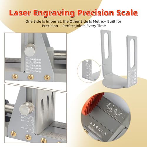 Pocket Hole Jig Kit, New Version One-Side Operation, Precision 15° Drilling, Pocket Screw Jig with 3/8" Step Drill Bit, Depth Stop Collar, Adjustable Thickness, Perfect for Woodworking Joinery