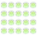 HARFINGTON 20pcs Small Circular Bubble Spirit Level 14x8mm,Green/Black - color: Green/Black, size: 14x8mm