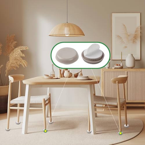 Furniture Sliders,25mm Round Table and Chair Leg Sliding Pad for Easy Moving on Carpet Hardwood (16pcs) - size: 25mm, Round