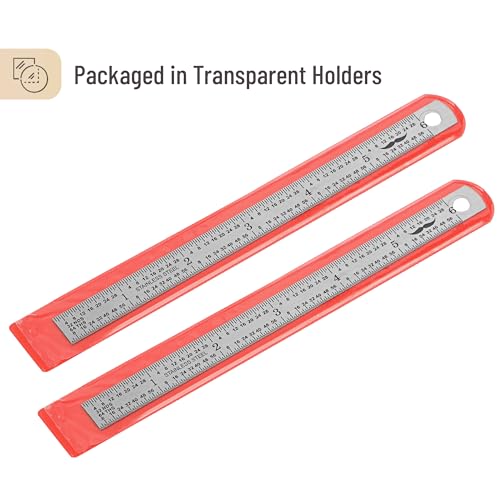 Mr. Pen- Machinist Ruler, 6 Inch, 2 Pack, Stainless Steel Imperial - style: 6 inch, 2 Pack 1/10-1/100 Graduation
