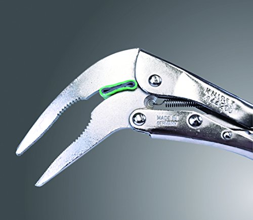 Knipex Tools 41 44 200 8" Angled Long Nose Locking Grip Pliers,