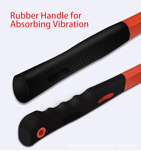 12 oz Rubber Mallet Hammer with Shock-absorbing Fibre Handle Soft Blow Tasks without Damage Double-Faced Soft Mallet for Camping, Flooring, Tent Stakes, Woodworking (12 oz)