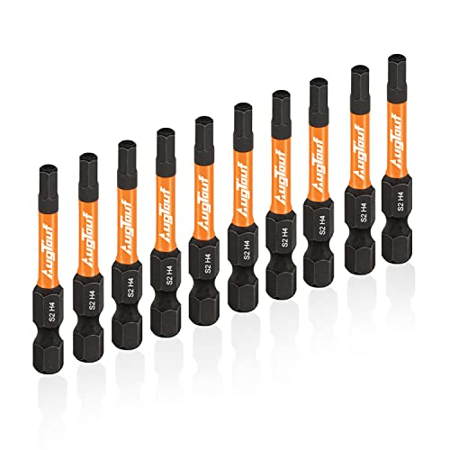 toolant 4mm S2 Steel Impact Hex Head Allen Wrench Drill Bits Set, 10pcs, 2" Long with Storage Box - size: 4mm(10pcs)