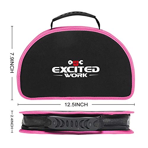 89 Piece Pink Tool kit, Ladies Hand Tool Set with Easy Carrying Round Pouch Household Tool Kit Perfect for DIY, Home Maintenance and Dorm Repair