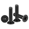 METALLIXITY M3-0.5x12mm Phillips Flat Head Bolts 304 Black 50Pcs - color: Black, size: M3-0.5x12mm
