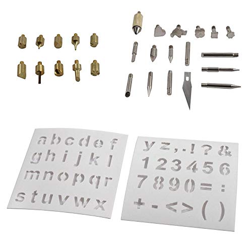 Wood Burning and Soldering Tips Stencil Set 28pc - size: 28pc