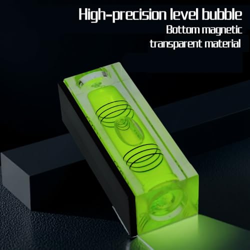 High precision mini bubble, double line small bubble, three line flat ball level, household level ruler can be turned 180 degrees (Magnetic, 40 * 17 * 15mm（4PCS)) - size: 40*17*15mm（4PCS)