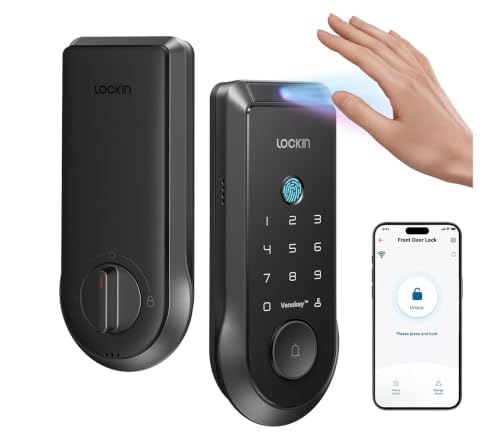Lockin Veno Smart Lock, Palm Vein, Fingerprint Keyless Entry Door Lock - size: Single Battery, style: Palm Vein（No Camera）