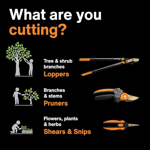 Fiskars Bypass Pruning Shears, 5/8" Cut Capacity Garden Clippers - style: Bypass Pruner