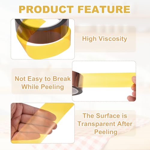 uxcell Heat Tape, 40mm x 33m (108ft) Polyimide Heat Transfer Sublimation Tape No Residue High-Temperature Resistant Tapes for Heat Press Soldering Circuit Board (0.08mm T, Brown) - size: 40mm