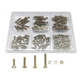 210PCS Nuts and Bolts Assortment Kit, Metric Bolt Assortment, M5 Bolts and Nuts Kit, Grade 8.8 Bolts and Nuts Kit, Metric Bolt Kit, Yellow Zinc Plated Coating, 4 Sizes, Length from 16-30mm - size: 210PCS M5