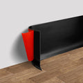 FONUNO Vinyl Wall Base Rubber Baseboard Molding Trim Self Adhesive 3" Wide - color: Black, size: 3in x 100ft