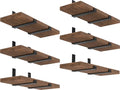 WEKIS Shelf Bracket, Heavy Duty Floating Shelf Brackets 10-Inch Long, 12-Pack Brackets for Shelves, Black Coated J Shape Metal Wall Shelf Support Brackets with 1/5-Inch Thick and 160 lb. Load Capacity - size: 10 Inch