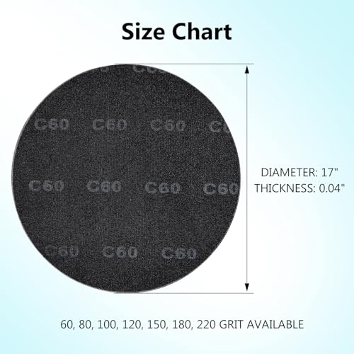 17” Sanding Screen Discs, Black Silicon Carbide Mesh Floor Sanding Screen for Wood Floors, Epoxy Maintenance, 80 Grit, 10-Pack - size: 80#