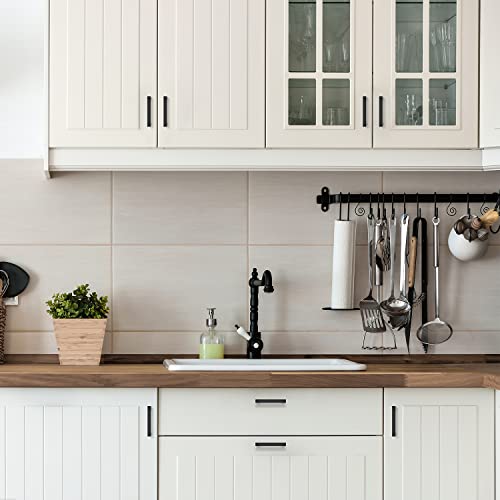 Ravinte Matte Black Cabinet Handles Square Pulls 3-1/2 Inch 3 Pack - size: 4 Inch (3-1/2 Inch Hole Center)