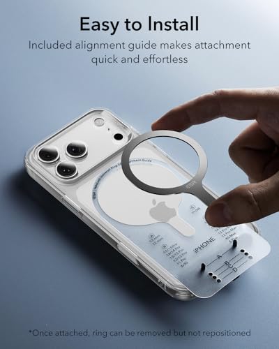 ESR for MagSafe Sticker, MagSafe Ring for iPhone 17, Samsung Galaxy - color: Black